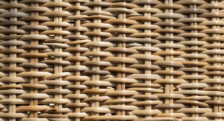 天然素材が心地よい籐編みのバスケットテクスチャ