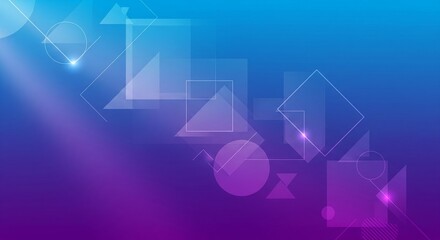 Futuristic AI technology interface with glowing geometric shapes and digital network