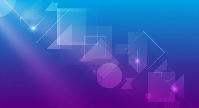 Futuristic AI technology interface with glowing geometric shapes and digital network - Powered by Adobe