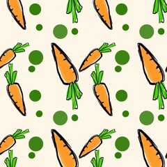 Hand Drawn Carrot Pattern Design
