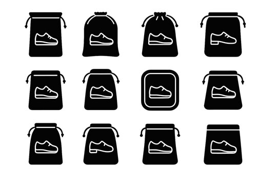 Bag piece dust icon vector shoe cover line travel contour slab compact