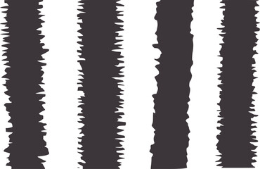 Jagged vertical black and white striped abstract digital texture pattern