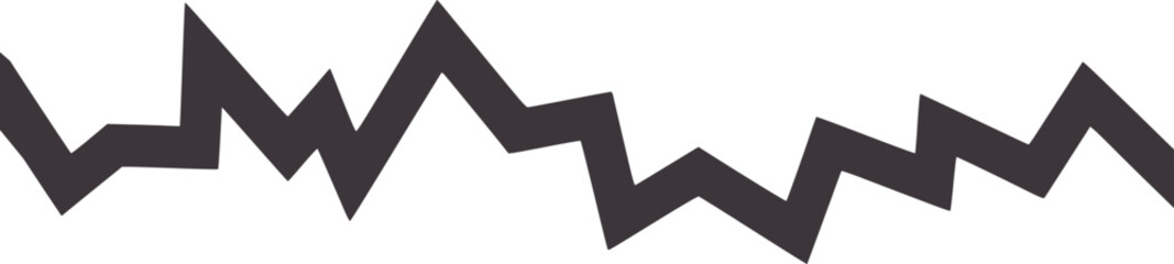 Minimalist black and white abstract jagged line wave pattern