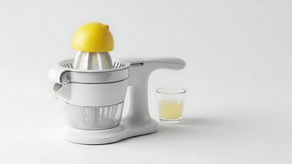 Freshly squeezed lemon juice with manual juicer