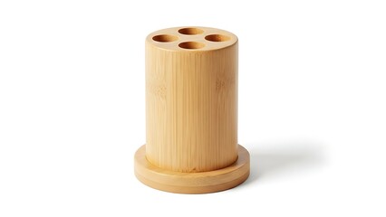 Bamboo spice container with four compartments