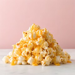 popcorn on a white background