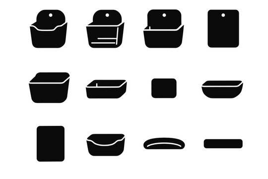Icons smooth bar curve panel shallow mail vector dot ridge icon wall