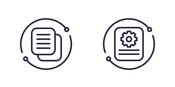protocol icons, line vector design on white