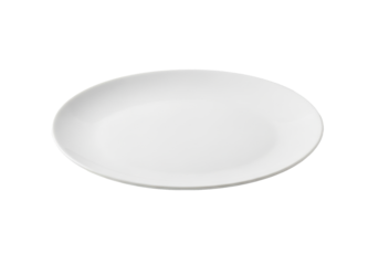 An empty, transparent ceramic oval plate with a glossy finish, perfectly clean on a bright white seamless studio background, minimalist aesthetic concept of purity and potential