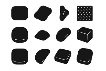 Tile comfort micro carrier icons icon dot soft narrow slab piece vector