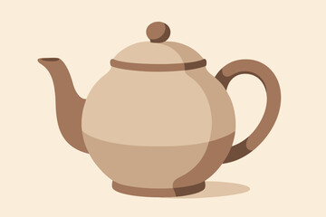 Pastel Teapot Illustration in Minimal Style