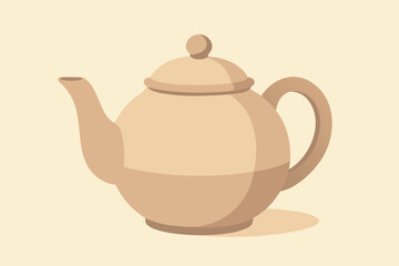 Minimal Teapot Illustration on Light Background