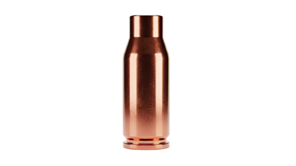 Copper Bullet Casing on Transparent Background