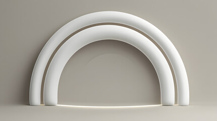 half cut circle fixed with wall