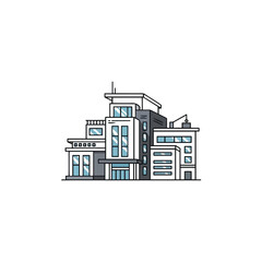 Fototapeta premium Modern cityscape isolated on transparent background