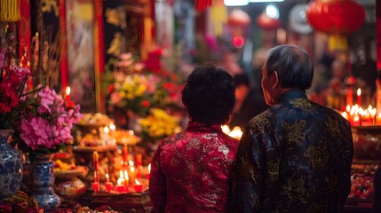 Human moments before celebration new year asia