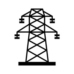 Transmission tower power icon symbol design vector