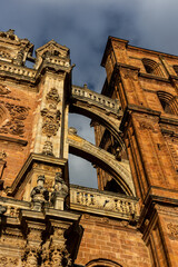 Details of the arch of Astorga Cathedral, Spain, Camino de Santiago