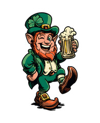 leprechaun with beer