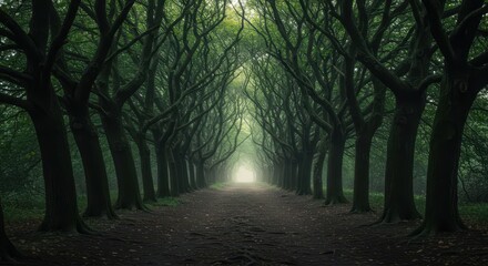 A tranquil and romantic hidden grove deep in the woods, featuring soft light and ancient intertwined trees suggesting intimacy and affection, canopy, peaceful, dappled