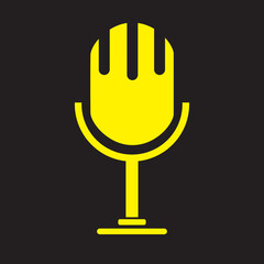 Podcast radio logo icon. Vector illustration