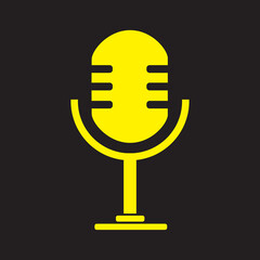 Podcast radio logo icon. Vector illustration