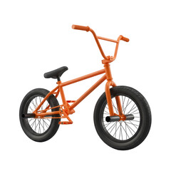 Fototapeta premium Bright orange bmx bicycle, a modern design for extreme sports and street riding