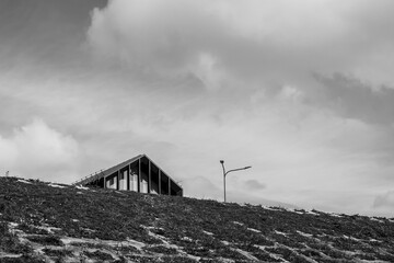 storm clouds over the village