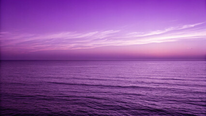 Vibrant Purple Ocean Horizon at Dusk or Dawn water Background