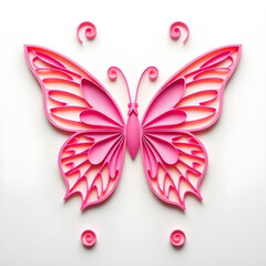 colourful paper butterfly clipart vector, handmade paper butterfly flat design, paper butterfly 3D illustration vector, paper butterfly DIY craft vector, paper butterfly isolated illustration vector, 