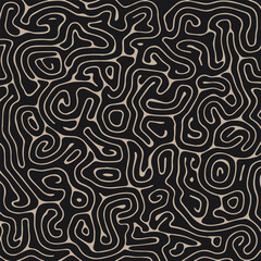 Fototapeta premium pattern continuous contour lines abstract topography vector background