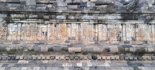 Carving on the walls of an ancient temple	