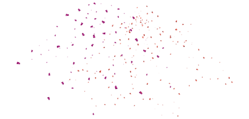 confetti falling down isolated on transparent background