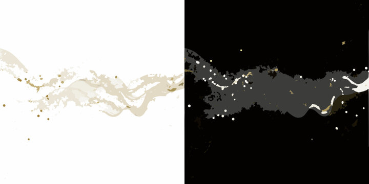 A contrasting split view of liquid splash light versus dark background