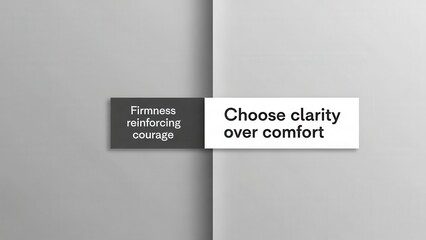 Choose clarity over comfort, firmness reinforcing courage