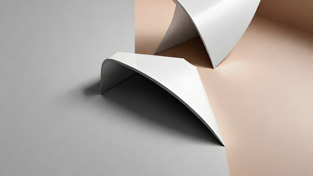 Abstract Curved Paper Forms｜抽象的な曲がった紙の形