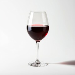 Rich red wine in a clear glass on a light background, perfect for any occasion