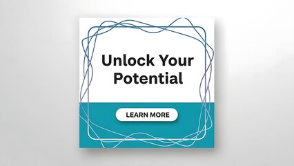 Unlock Your Potential Template Design Concept.