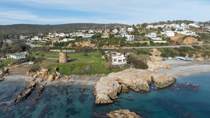 Vista a&eacute;rea de la playa de Chullera en la costa del sol de M&aacute;laga, Espa&ntilde;a