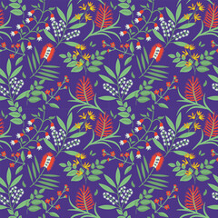 Australian seamless decorative vector flowers