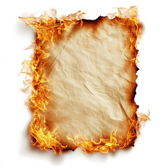 old paper with burning candle