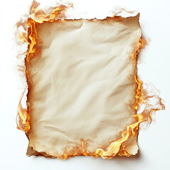 old paper with burnt edges