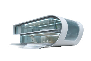 minimalistic futuristic household object isolated on transparent background