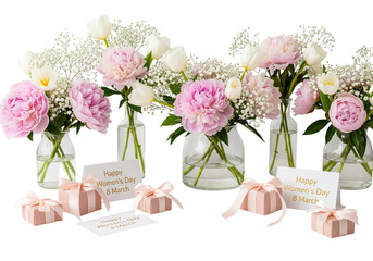 Floral Vases and Gift Boxes for Women&rsquo;s Day Celebration