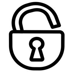 lock icon on metal internet button