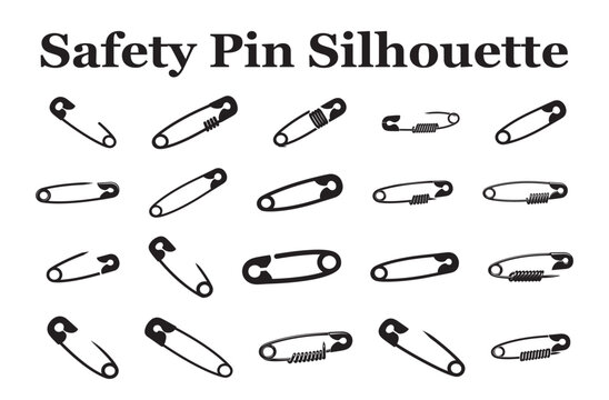 safety pin silhouette icon