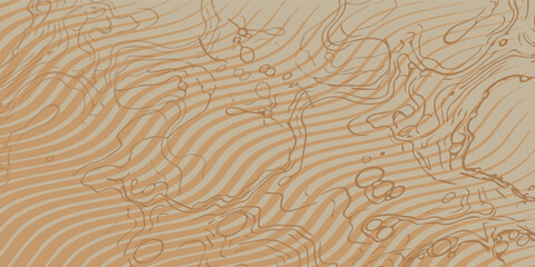 Abstract Topographic Map with Wavy Lines and Organic Shapes. © Sakina