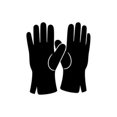 Obraz premium Black Gloves Illustration on White Background.