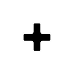 Obraz premium Black Plus Sign Symbol Icon.