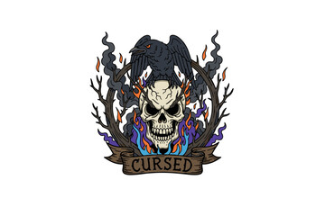 tshirt design handrawing tattoo illustration style